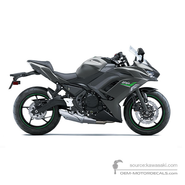 Naklejki do Kawasaki NINJA 650 2024 - Szary • Kawasaki Naklejki OEM