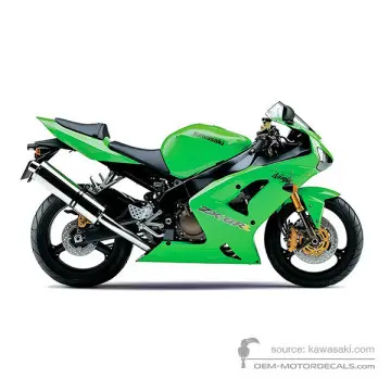 Kawasaki NINJA ZX6RR 2004 - Verde - Lime Green