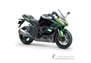 Decals for Kawasaki NINJA 1000SX 2021 - Black Green • Kawasaki OEM Decals