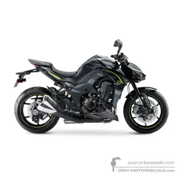 Kawasaki Z1000R 2018 - Gris - Metallic Matt Carbon Grey / Metallic Spark Black