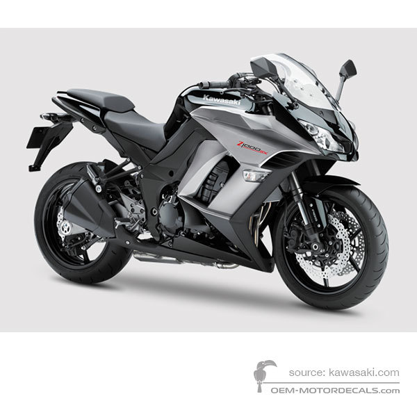 Pegatinas para Kawasaki Z1000SX 2012 - Negro • Kawasaki Pegatinas OEM