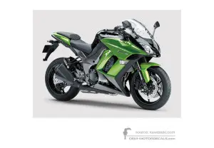Autocollants pour Kawasaki Z1000SX 2013 - Vert Noir • Kawasaki Autocollants OEM