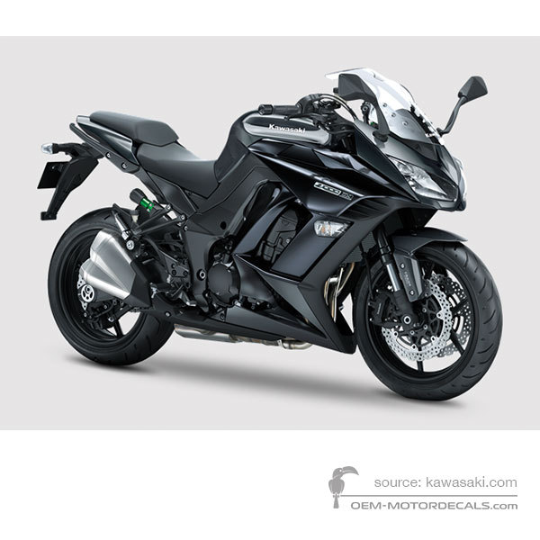 Naklejki do Kawasaki Z1000SX 2016 - Szary • Kawasaki Naklejki OEM