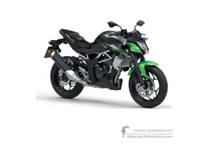 Autocollants pour Kawasaki Z125 2022 - Vert Noir • Kawasaki Autocollants OEM