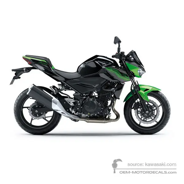 Kawasaki Z400 2020 - Grün - Candy Lime Green / Metallic Spark Black