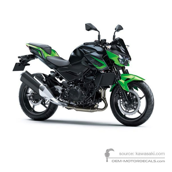 Decals for Kawasaki Z400 2021 - Green Black • Kawasaki OEM Decals