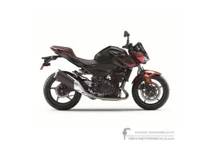 Naklejki do Kawasaki Z400 2021 - Czerwony • Kawasaki Naklejki OEM