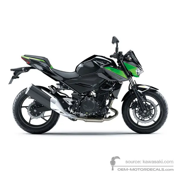 Kawasaki Z400 2023 - Grün - Candy Lime Green / Metallic Spark Black
