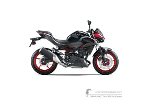 Decals for Kawasaki Z500SE 2024 - Black Red • Kawasaki OEM Decals