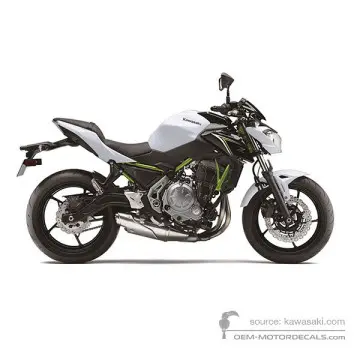 Kawasaki Z650 2017 - Biały - Pearl Flat Stardust White