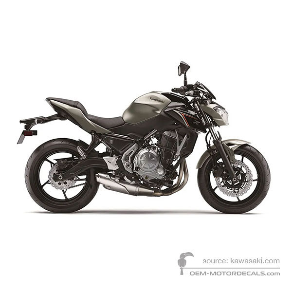 Decals for Kawasaki Z650 2017 - Titanium • Kawasaki OEM Decals