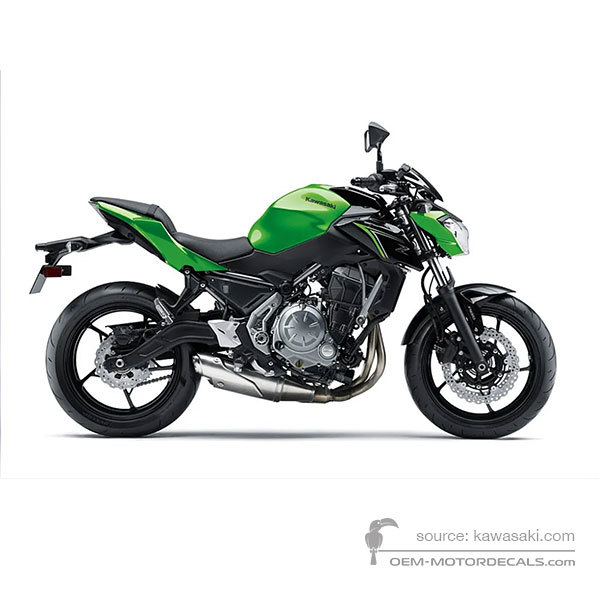 Pegatinas para Kawasaki Z650 2018 - Verde • Kawasaki Pegatinas OEM