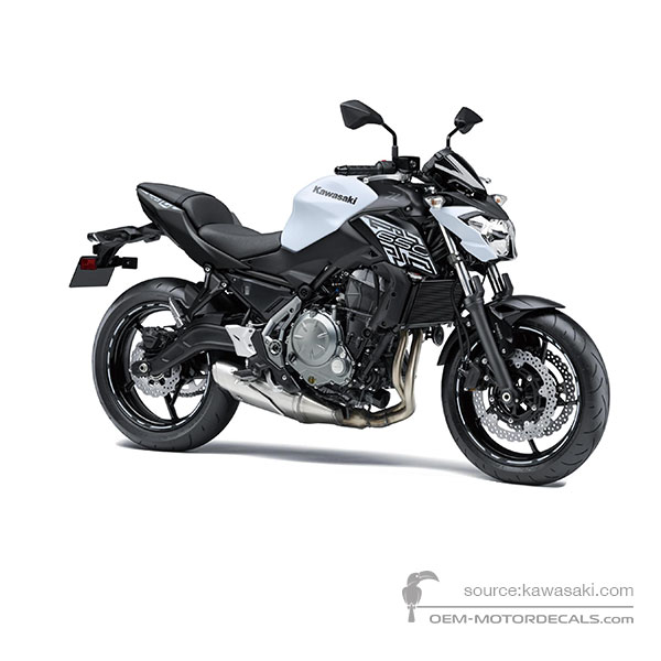 Aufkleber für Kawasaki Z650 2019 - Weiss • Kawasaki OEM-Aufkleber