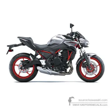 Kawasaki Z650 2023 - Srebrny - Metallic Phantom Silver
