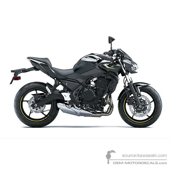 Kawasaki Z650 2024 - Nero - Pearl Storm Gray / Metallic Spark Black
