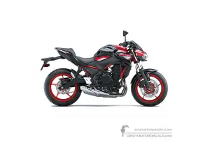 Decals for Kawasaki Z650 2024 - Black Red • Kawasaki OEM Decals