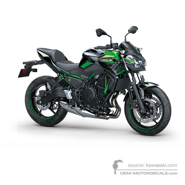 Decals for Kawasaki Z650 2022 - Green • Kawasaki OEM Decals