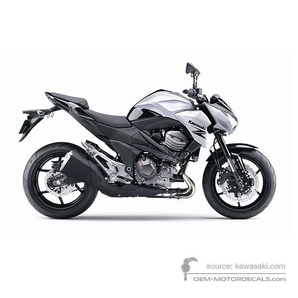 Naklejki do Kawasaki Z800 2013 - Biały E Version • Kawasaki Naklejki OEM