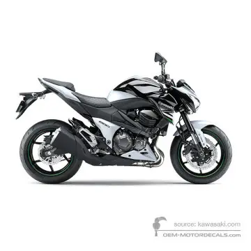 Kawasaki Z800 2013 - Schwarz Weiß - Pearl Stardust White