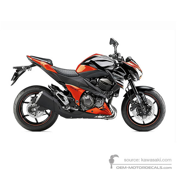 Pegatinas para Kawasaki Z800 2014 - Naranja • Kawasaki Pegatinas OEM