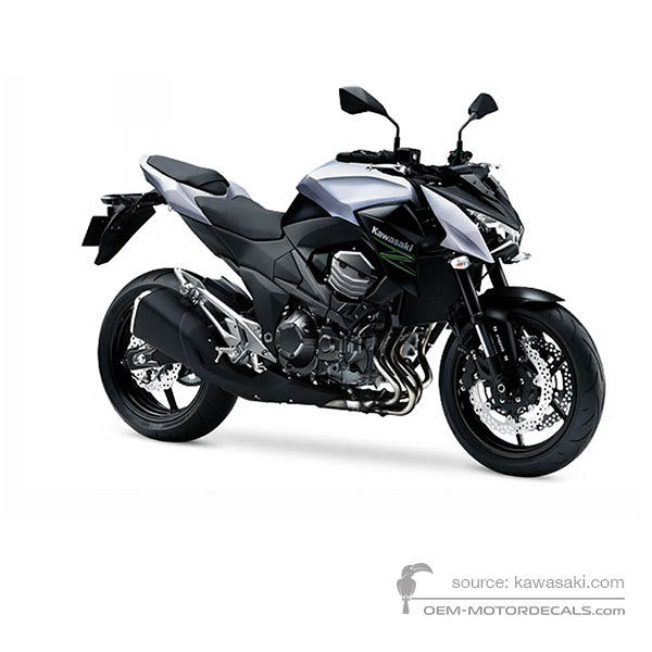 Decals for Kawasaki Z800 2014 - White E Version • Kawasaki OEM Decals