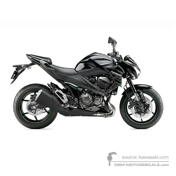 Kawasaki Z800 2014 - Black - Metallic Spark Black