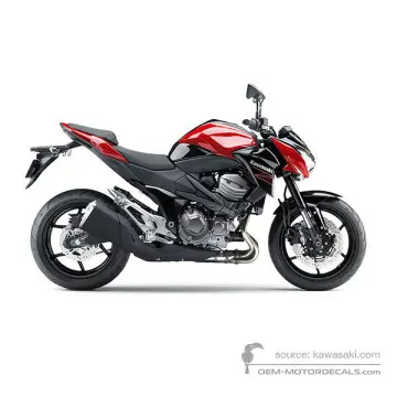 Kawasaki Z800 2015 - Czerwony E Version - Candy Persimmon Red