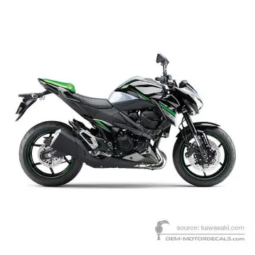 Kawasaki Z800 2016 - Schwarz Weiß - Pearl Stardust White
