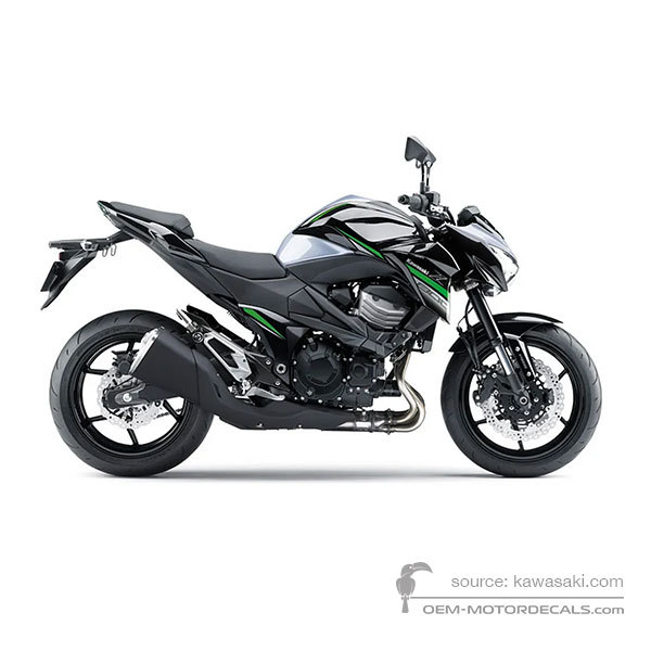 Naklejki do Kawasaki Z800 2016 - Biały • Kawasaki Naklejki OEM