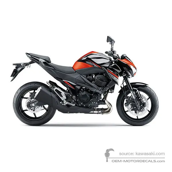 Kawasaki Z800 2016 - Orange - Candy Matte Orange