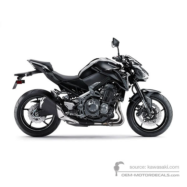 Naklejki do Kawasaki Z900 2017 - Czarny • Kawasaki Naklejki OEM