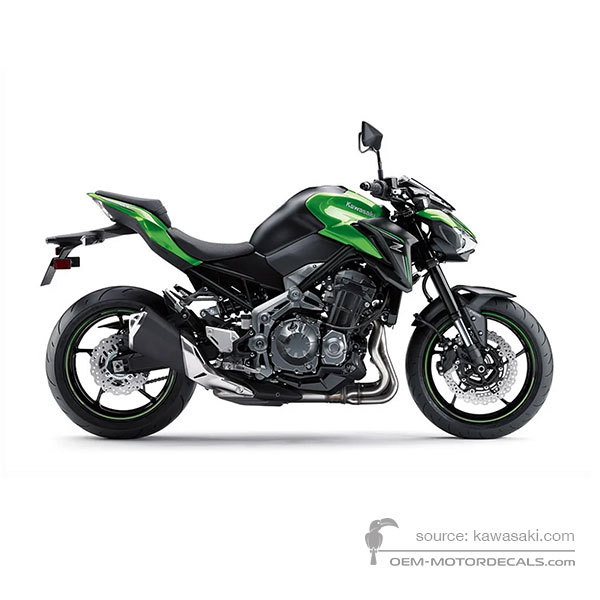 Stickers voor Kawasaki Z900 2018 - Groen • Kawasaki OEM Stickers