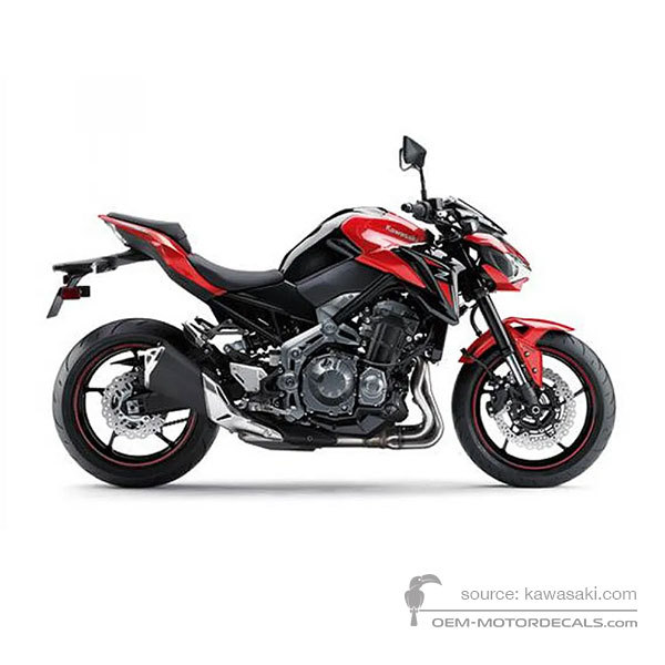 Stickers voor Kawasaki Z900 2018 - Rood • Kawasaki OEM Stickers