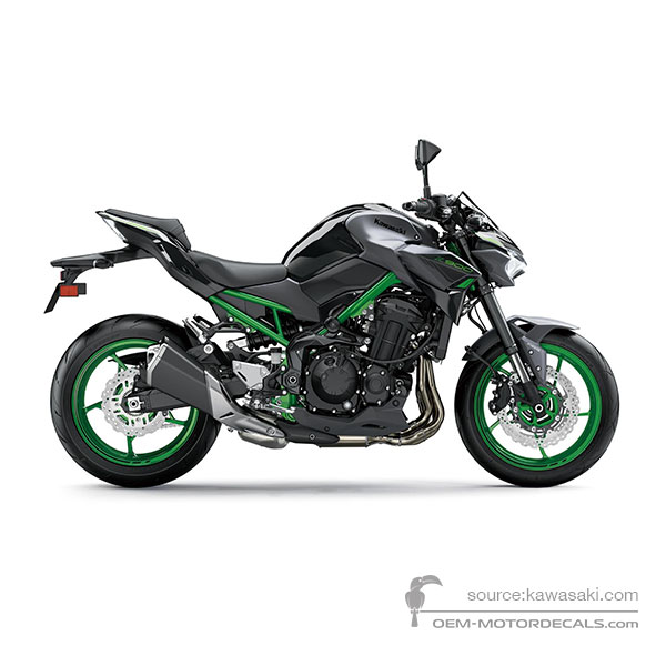 Decals for Kawasaki Z900 2024 - Black Green • Kawasaki OEM Decals