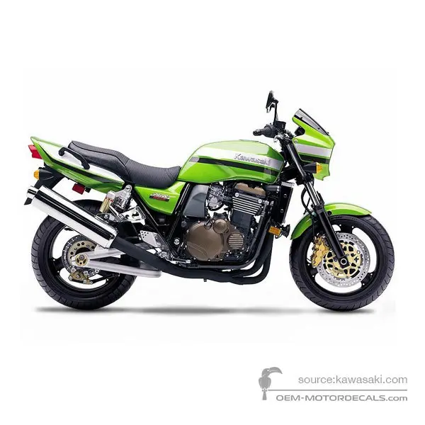 Kawasaki ZRX1200R 2003 - Verde - Candy Lime Green / Galaxy Silver Type 2