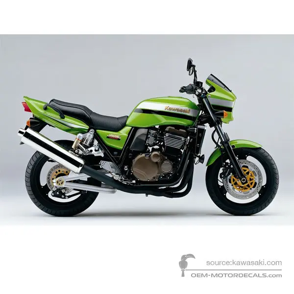 Kawasaki ZRX1200R 2004 - Verde - Candy Lime Green / Galaxy Silver Type 2
