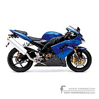 10枚ブルー YZF-R25 ABS RG10J-018xxx の シート:#1747960032（YZF-R25