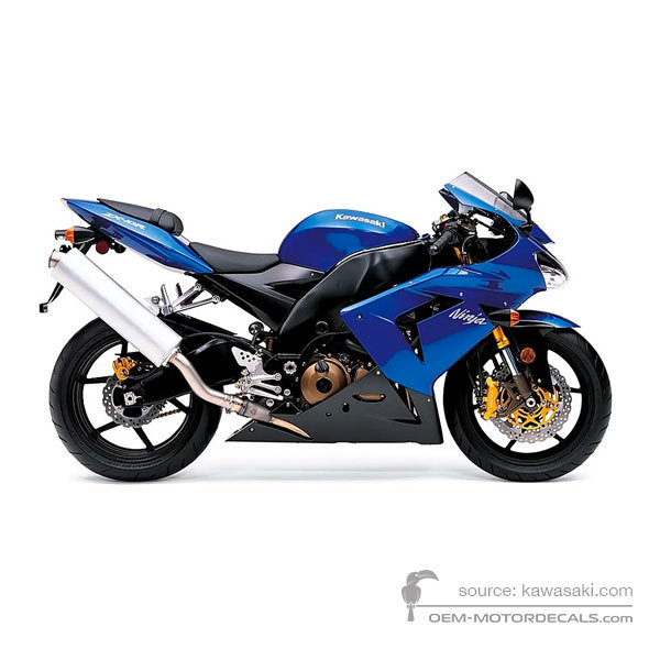 Aufkleber für Kawasaki ZX10R 2004 - Blau • Kawasaki OEM-Aufkleber