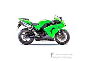 Pegatinas para Kawasaki ZX10R 2006 - Verde • Kawasaki Pegatinas OEM