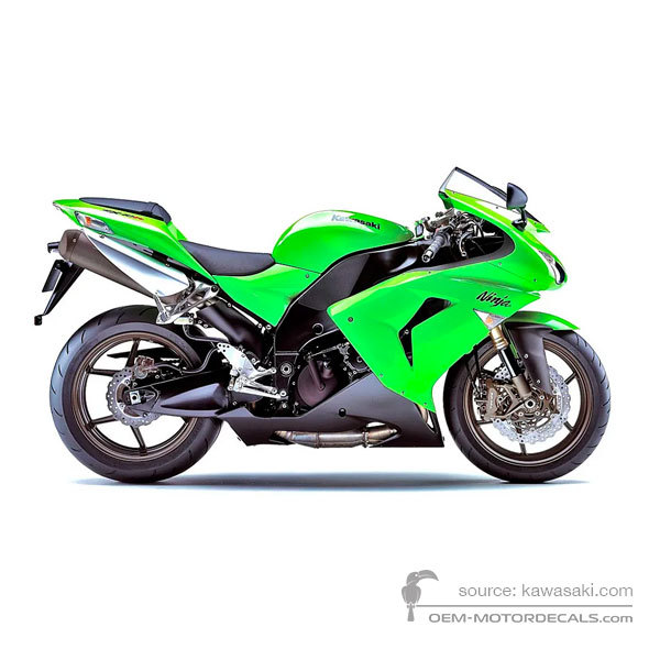 Aufkleber für Kawasaki ZX10R 2006 - Grün • Kawasaki OEM-Aufkleber