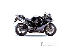 Aufkleber für Kawasaki ZX10R 2006 - Schwarz • Kawasaki OEM-Aufkleber