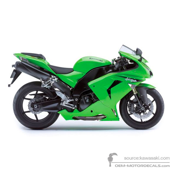 Aufkleber für Kawasaki ZX10R 2007 - Grün • Kawasaki OEM-Aufkleber