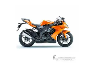 Adesivi per Kawasaki ZX10R 2008 - Arancione • Kawasaki Adesivi OEM
