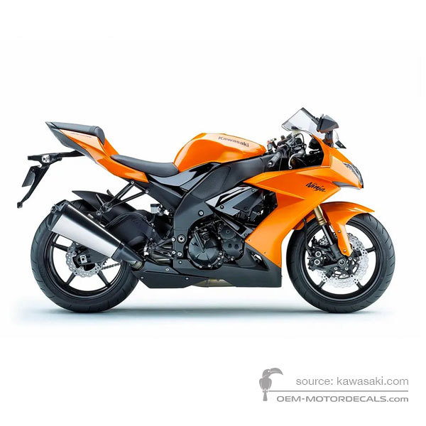 Aufkleber für Kawasaki ZX10R 2008 - Orange • Kawasaki OEM-Aufkleber