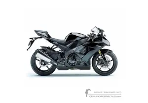 Pegatinas para Kawasaki ZX10R 2008 - Negro • Kawasaki Pegatinas OEM