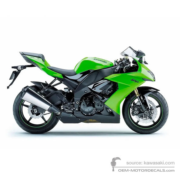 Pegatinas para Kawasaki ZX10R 2008 - Verde • Kawasaki Pegatinas OEM