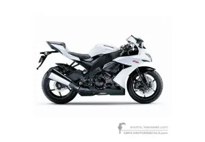 Aufkleber für Kawasaki ZX10R 2009 - Weiss • Kawasaki OEM-Aufkleber