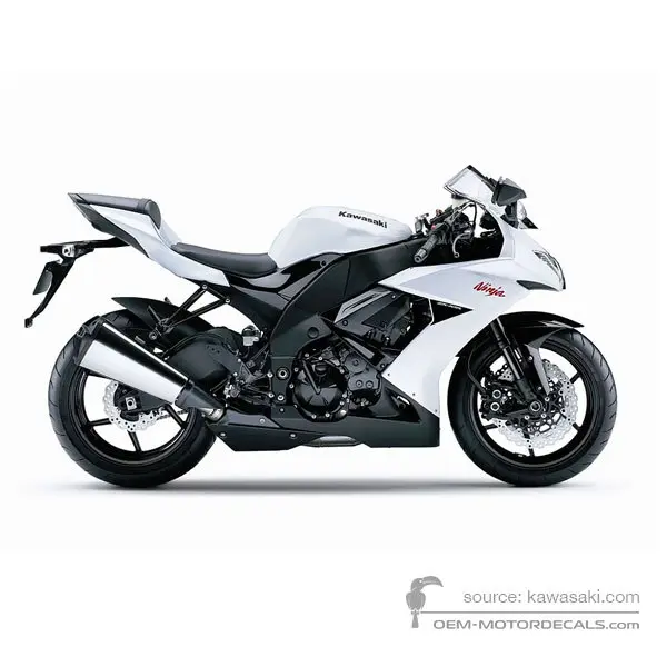 Kawasaki ZX10R 2009 - White - Pearl Stardust White