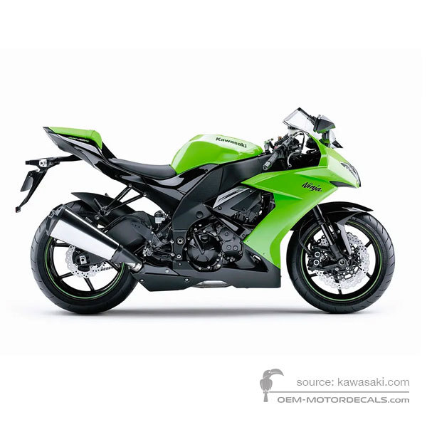 Aufkleber für Kawasaki ZX10R 2009 - Grün • Kawasaki OEM-Aufkleber