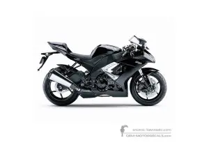 Aufkleber für Kawasaki ZX10R 2009 - Schwarz • Kawasaki OEM-Aufkleber